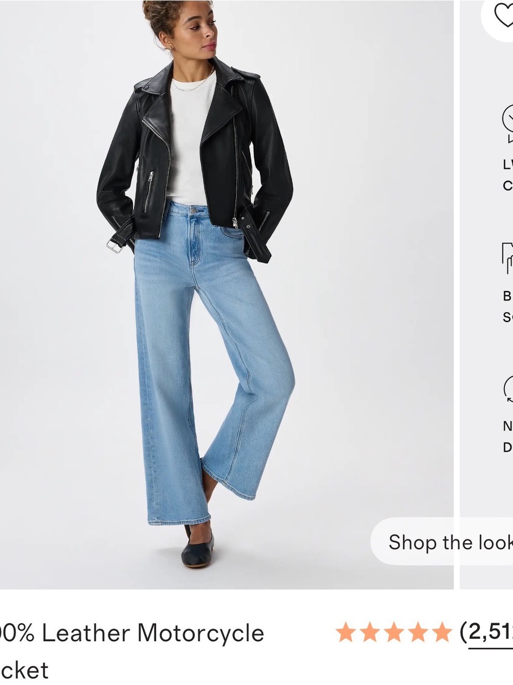 Women’s Genuine Leather biker Jacket - Black NWT.  This is legit